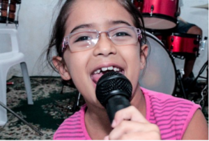 little girl singing 