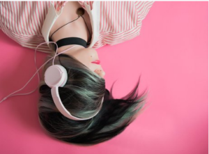 woman with headsets